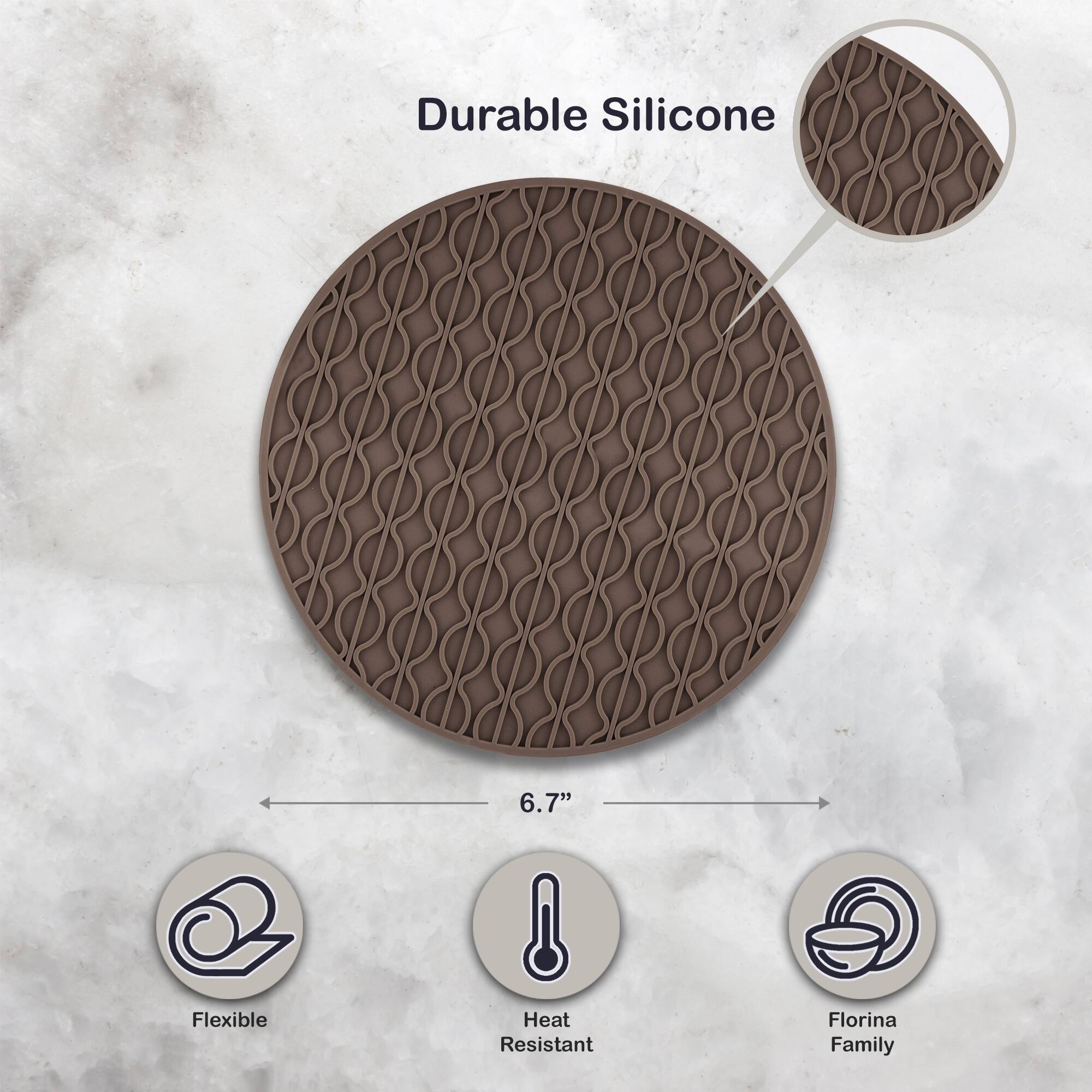 7" Round Trivet Durable Silicone BPA Free Florina by Amercook On Sale Bed Bath & Beyond